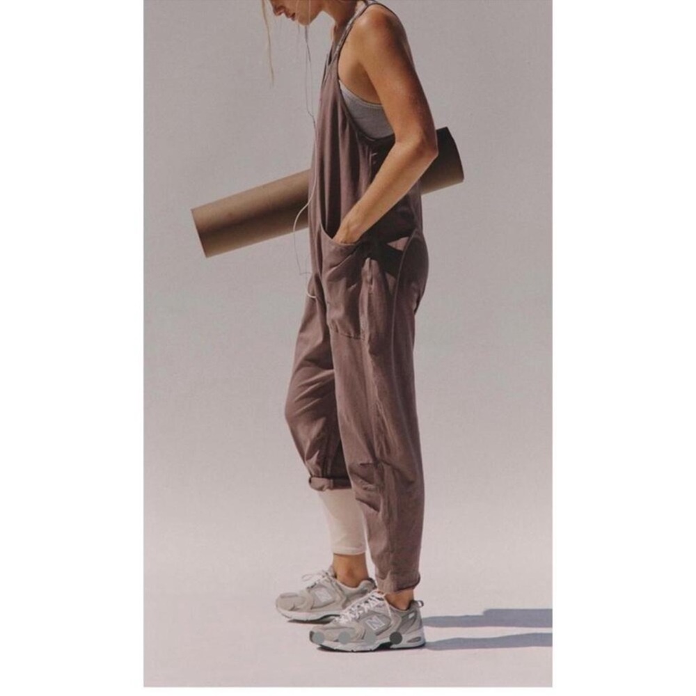 Free People Hotshot Onesie Brown Espresso